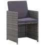 Set comedor de jardín 9 piezas y cojines ratán sintético gris de vidaXL, Conjuntos de jardín - Ref: Foro24-46377, Precio: 674...