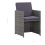 9-piece garden dining set and gray synthetic rattan cushions by vidaXL, Garden sets - Ref: Foro24-46377, Price: 599,76 €, Dis...