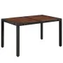 Set comedor jardín 7 pzas ratán sintético y madera acacia negro de vidaXL, Conjuntos de jardín - Ref: Foro24-43935, Precio: 4...