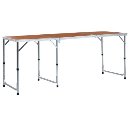 Klappbarer Campingtisch aus Aluminium 180x60 cm von vidaXL, Campingmöbel - Ref: Foro24-48174, Preis: 90,90 €, Rabatt: %