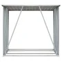 Grauer Brennholzkasten aus verzinktem Stahl, 163 x 83 x 154 cm von vidaXL, Zubehör für Taschen und Brennholzhalter - Ref: For...