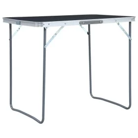 Folding camping table with gray metal structure 80x60 cm by vidaXL, camping furniture - Ref: Foro24-48171, Price: 45,77 €, Di...