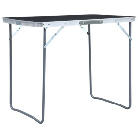Klappbarer Campingtisch mit grauer Metallstruktur 80x60 cm von vidaXL, Campingmöbel - Ref: Foro24-48171, Preis: 43,89 €, Raba...