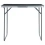 Folding camping table with gray metal structure 80x60 cm by vidaXL, camping furniture - Ref: Foro24-48171, Price: 45,77 €, Di...