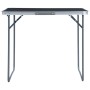 Klappbarer Campingtisch mit grauer Metallstruktur 80x60 cm von vidaXL, Campingmöbel - Ref: Foro24-48171, Preis: 43,89 €, Raba...