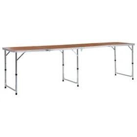Aluminum folding camping table 240x60 cm by vidaXL, camping furniture - Ref: Foro24-48176, Price: 109,66 €, Discount: %