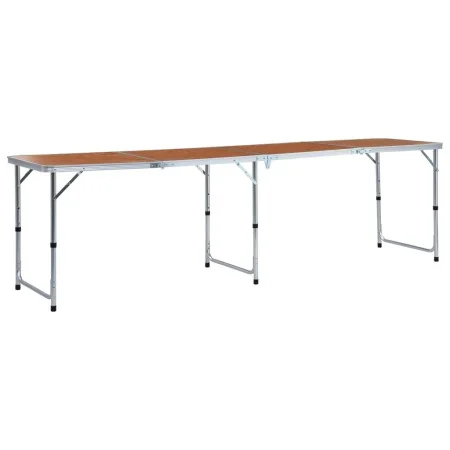 Mesa de camping plegable de aluminio 240x60 cm de vidaXL, Mobiliario de camping - Ref: Foro24-48176, Precio: 109,66 €, Descue...