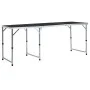 Mesa de camping plegable de aluminio gris 180x60 cm de vidaXL, Mobiliario de camping - Ref: Foro24-48175, Precio: 85,29 €, De...