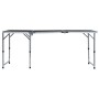 Mesa de camping plegable de aluminio gris 180x60 cm de vidaXL, Mobiliario de camping - Ref: Foro24-48175, Precio: 81,87 €, De...
