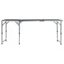 Mesa de camping plegable de aluminio gris 180x60 cm de vidaXL, Mobiliario de camping - Ref: Foro24-48175, Precio: 85,29 €, De...