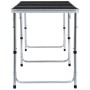Mesa de camping plegable de aluminio gris 180x60 cm de vidaXL, Mobiliario de camping - Ref: Foro24-48175, Precio: 81,87 €, De...