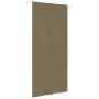 Toldo pantalla para balcón de tela oxford gris taupe 120x240 cm