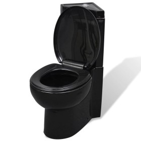 Inodoro WC de esquina cerámica negro