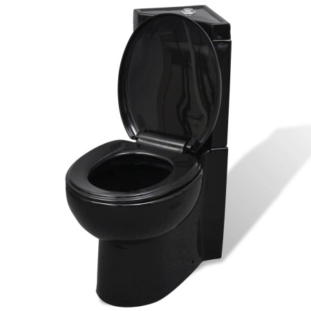 Eck-WC aus schwarzer Keramik von vidaXL, Badezimmer - Ref: Foro24-141134, Preis: 303,60 €, Rabatt: %