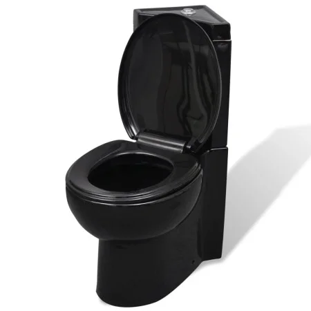 Eck-WC aus schwarzer Keramik von vidaXL, Badezimmer - Ref: Foro24-141134, Preis: 313,34 €, Rabatt: %