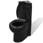Black ceramic corner WC toilet by vidaXL, Bathrooms - Ref: Foro24-141134, Price: 303,60 €, Discount: %