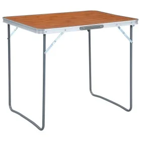 Mesa de camping plegable con estructura metálica 80x60 cm de vidaXL, Mobiliario de camping - Ref: Foro24-48170, Precio: 46,14...