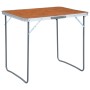 Klappbarer Campingtisch mit Metallstruktur 80x60 cm von vidaXL, Campingmöbel - Ref: Foro24-48170, Preis: 47,01 €, Rabatt: %