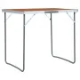 Folding camping table with metal structure 80x60 cm by vidaXL, camping furniture - Ref: Foro24-48170, Price: 46,14 €, Discoun...