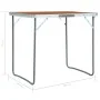 Folding camping table with metal structure 80x60 cm by vidaXL, camping furniture - Ref: Foro24-48170, Price: 46,14 €, Discoun...