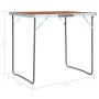 Klappbarer Campingtisch mit Metallstruktur 80x60 cm von vidaXL, Campingmöbel - Ref: Foro24-48170, Preis: 47,01 €, Rabatt: %