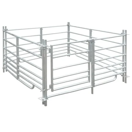 Schafstall mit 4 Paneelen aus verzinktem Stahl, 137 x 137 x 92 cm von vidaXL, Tierhaltung - Ref: Foro24-141814, Preis: 293,16...