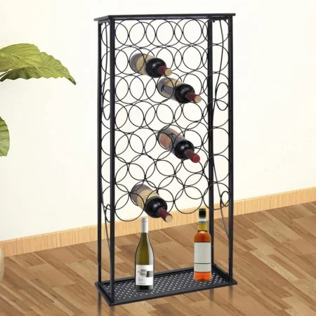 Metal wine rack for 28 bottles by vidaXL, Wine racks - Ref: Foro24-240942, Price: 61,88 €, Discount: %