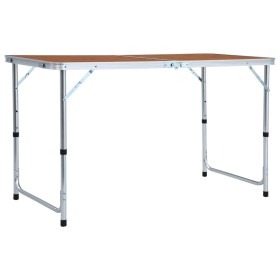 Mesa de camping plegable de aluminio 120x60 cm