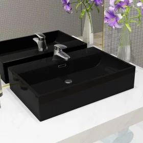 Sink with hole for black ceramic faucet 60.5x42.5x14.5 cm by vidaXL, Sinks - Ref: Foro24-142742, Price: 124,22 €, Discount: %