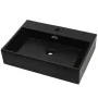 Lavabo con orificio para grifo cerámica negro 60,5x42,5x14,5 cm de vidaXL, Lavabos - Ref: Foro24-142742, Precio: 124,03 €, De...
