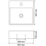 Lavabo con orificio para grifo cerámica negro 60,5x42,5x14,5 cm de vidaXL, Lavabos - Ref: Foro24-142742, Precio: 124,03 €, De...