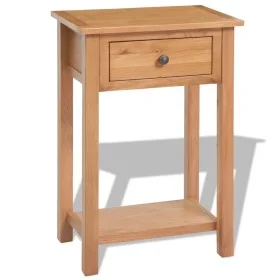 Solid oak wood console table 50x32x75 cm by vidaXL, Nightstands - Ref: Foro24-243932, Price: 169,58 €, Discount: %