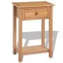 Solid oak wood console table 50x32x75 cm by vidaXL, Nightstands - Ref: Foro24-243932, Price: 169,58 €, Discount: %