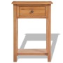 Solid oak wood console table 50x32x75 cm by vidaXL, Nightstands - Ref: Foro24-243932, Price: 172,92 €, Discount: %