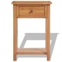 Solid oak wood console table 50x32x75 cm by vidaXL, Nightstands - Ref: Foro24-243932, Price: 169,58 €, Discount: %