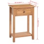 Solid oak wood console table 50x32x75 cm by vidaXL, Nightstands - Ref: Foro24-243932, Price: 172,92 €, Discount: %