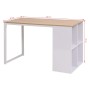 Schreibtisch 120x60x75 cm in Eiche und Weiß von vidaXL, Schreibtische - Ref: Foro24-245720, Preis: 166,69 €, Rabatt: %