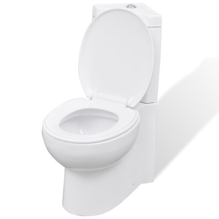Inodoro WC de esquina cerámica blanco de vidaXL, Baños - Ref: Foro24-141133, Precio: 232,86 €, Descuento: %