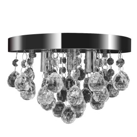 Lámpara de techo de cristal diseño cromado