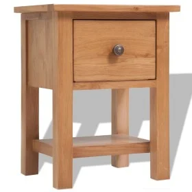Nachttisch aus massivem Eichenholz, 36 x 30 x 47 cm von vidaXL, Nachttische - Ref: Foro24-243930, Preis: 112,41 €, Rabatt: %