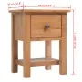 Solid oak wood bedside table 36x30x47 cm by vidaXL, Nightstands - Ref: Foro24-243930, Price: 112,41 €, Discount: %
