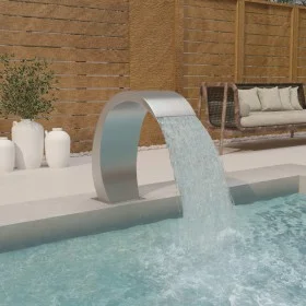 Fuente de piscina con LED de acero inoxidable 304 22x60x70 cm de vidaXL, Fuentes y cascadas - Ref: Foro24-148881, Precio: 303...