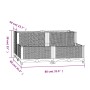 Arriate polipropileno 80x80x38 cm
