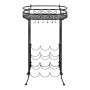 Weinregal aus Metall mit Glashaltern für 9 Flaschen von vidaXL, Weinregale - Ref: Foro24-240940, Preis: 59,74 €, Rabatt: %