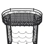 Metal wine rack with glass holders for 9 bottles by vidaXL, Wine racks - Ref: Foro24-240940, Price: 58,69 €, Discount: %