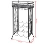 Weinregal aus Metall mit Glashaltern für 9 Flaschen von vidaXL, Weinregale - Ref: Foro24-240940, Preis: 59,74 €, Rabatt: %