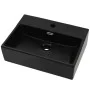 Lavabo con orificio para grifo cerámica negro 51,5x38,5x15 cm de vidaXL, Lavabos - Ref: Foro24-142741, Precio: 94,57 €, Descu...