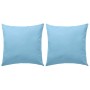 Cojines para exteriores 2 unidades 45x45 cm azul claro