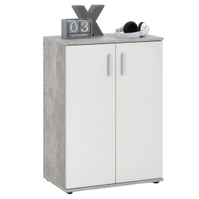 FMD Kleiderschrank/Kofferraum mit 2 Türen weiß und grau von FMD, Kleiderschränke - Ref: Foro24-428684, Preis: 124,52 €, Rabat...