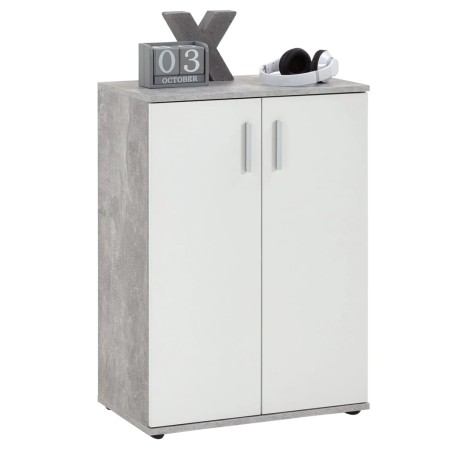 FMD Kleiderschrank/Kofferraum mit 2 Türen weiß und grau von FMD, Kleiderschränke - Ref: Foro24-428684, Preis: 124,52 €, Rabat...
